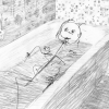 man in bathtub